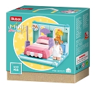 Ložnice, kostky shodné s LEGO